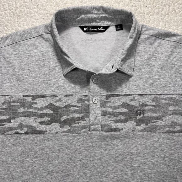 Travis Mathew Park It Polo Mens XL Camo Stripe Performance Golf Shirt Athliesure - Picture 2 of 9